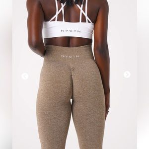 NVGTN Mocha Scrunch Sexy Seamless Leggings S